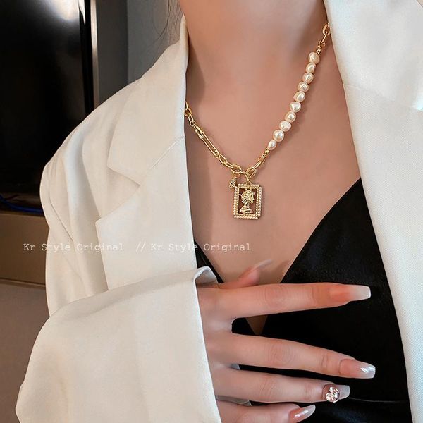 chains european and american retro fresh water pearl necklace 2021 women's luxury design necklaces jewelry, Silver
chains european and american retro fresh water pearl necklace 2021 women's luxury design necklaces jewelry, Silver