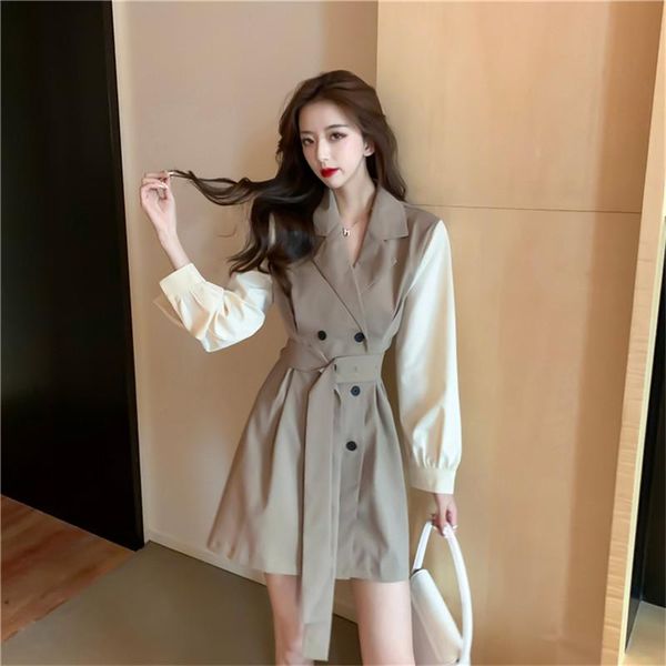 casual dresses cbafu fashion buttons notched suit dress slim spring women double breasted shirt mini sashes high waist solid q038, Black;gray
casual dresses cbafu fashion buttons notched suit dress slim spring women double breasted shirt mini sashes high waist solid q038, Black;gray