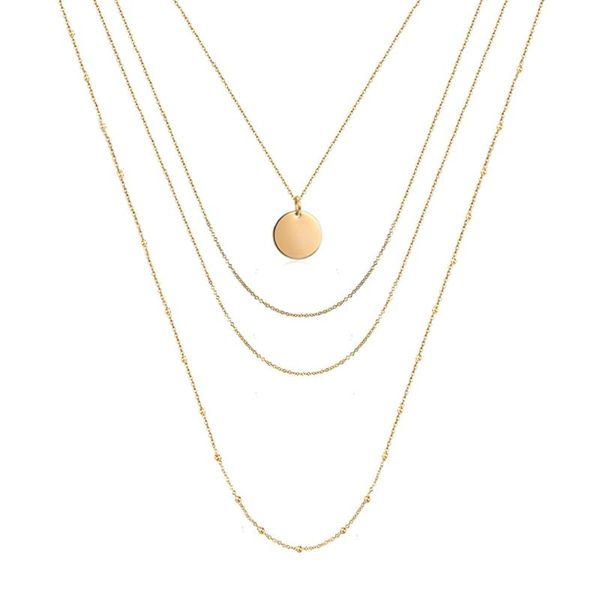 chains bohemian stainless steel multilayer tassel chain necklace for women 4 layer coin disc pendant necklaces choker jewelry, Silver
chains bohemian stainless steel multilayer tassel chain necklace for women 4 layer coin disc pendant necklaces choker jewelry, Silver