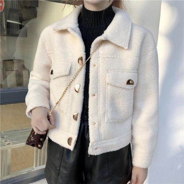 women's jackets women solid jacket fleece shaggy warm lamb wool autumn winter coat overcoat outwear crop top, Black;brown
women's jackets women solid jacket fleece shaggy warm lamb wool autumn winter coat overcoat outwear crop top, Black;brown