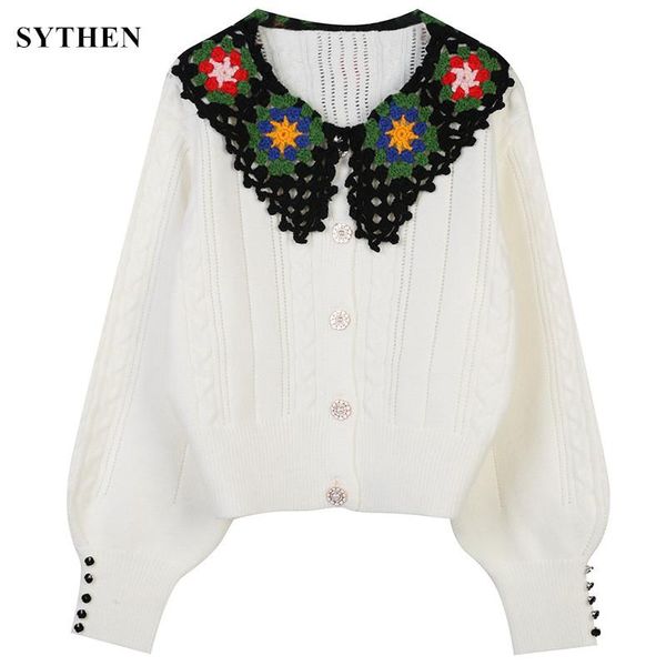 women's knits & tees saythen cropped cardigan women autumn 2021 cute casual knitted sweater crocheted collar lantern sleeve jumper jack, White
women's knits & tees saythen cropped cardigan women autumn 2021 cute casual knitted sweater crocheted collar lantern sleeve jumper jack, White