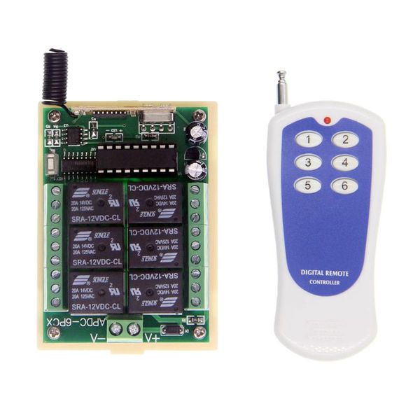 smart home control dc 12v 24v 6ch 6 ch small channel wireless remote controller radio switch transmitter receiver 315 / 433 mhz
smart home control dc 12v 24v 6ch 6 ch small channel wireless remote controller radio switch transmitter receiver 315 / 433 mhz