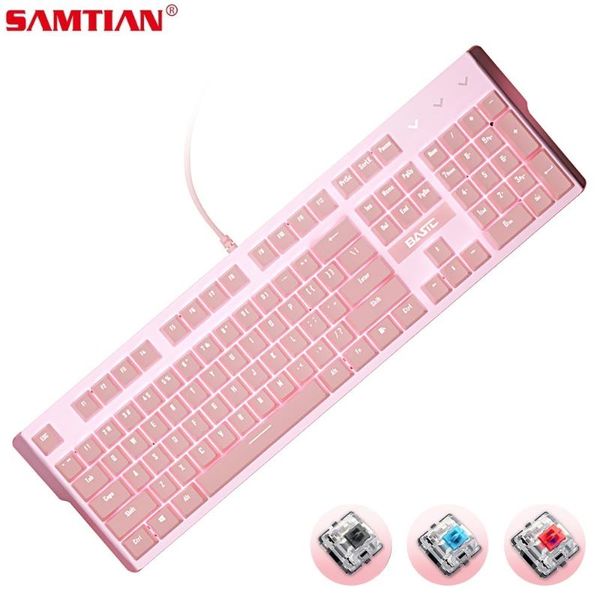 gaming keyboard 104 keys mechanical girly pink white led backlight usb interface for pc lap computer games keyboards
gaming keyboard 104 keys mechanical girly pink white led backlight usb interface for pc lap computer games keyboards