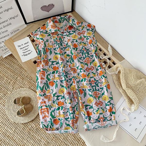 jumpsuits girls' one-pieces children's clothing 2021 summer korean baby girl floral sleeveless playsuits bodysuits, Blue
jumpsuits girls' one-pieces children's clothing 2021 summer korean baby girl floral sleeveless playsuits bodysuits, Blue