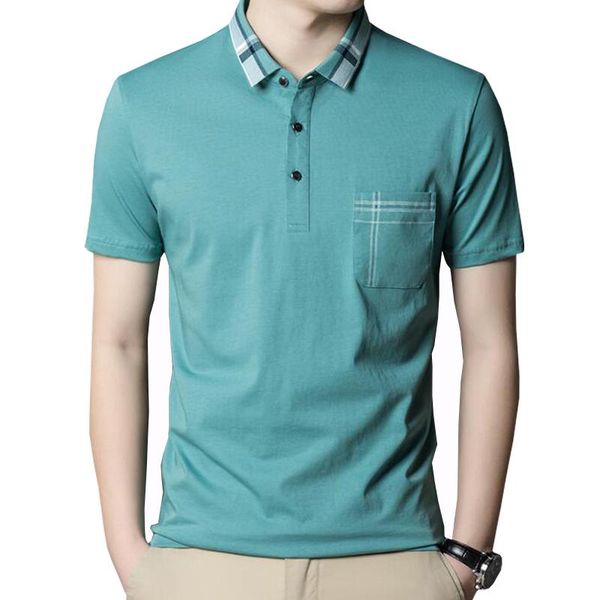 men's polos summer shirt brand pocket men short sleeved casual solid clothing, White;black
men's polos summer shirt brand pocket men short sleeved casual solid clothing, White;black