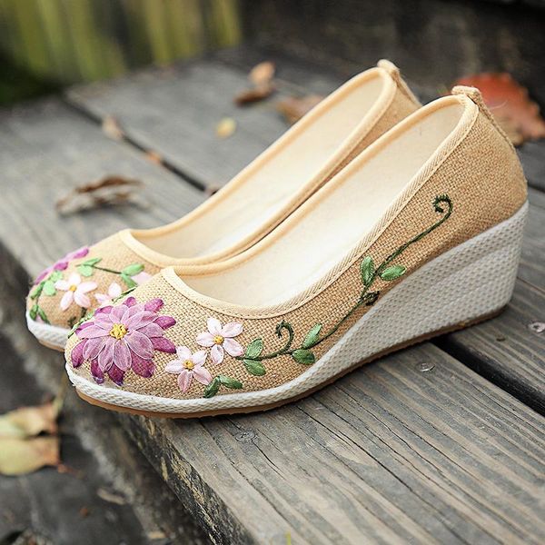 dress shoes aardimi embroidered wedges woman casual mary janes high heels women pumps flowers canvas height increasing, Black
dress shoes aardimi embroidered wedges woman casual mary janes high heels women pumps flowers canvas height increasing, Black
