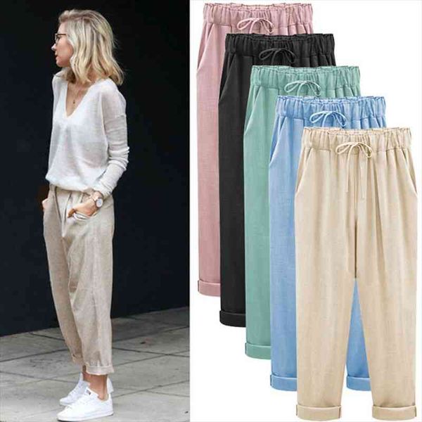 plus size -7xl fashion women nine points pants cotton linen casual bundling wide waist belt candy color pencil pants, Black;white
plus size -7xl fashion women nine points pants cotton linen casual bundling wide waist belt candy color pencil pants, Black;white