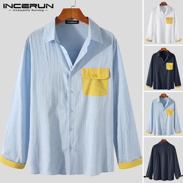 leisure patchwork long sleeve shirts men turn down collar cotton blouse man casual color stitching pockets camisa s-3xl men's, White;black
leisure patchwork long sleeve shirts men turn down collar cotton blouse man casual color stitching pockets camisa s-3xl men's, White;black