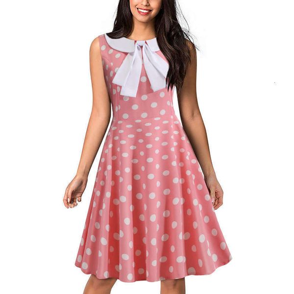 summer y4092 casual dresses women's round neck dot polka bow swing dress, Black;gray
summer y4092 casual dresses women's round neck dot polka bow swing dress, Black;gray