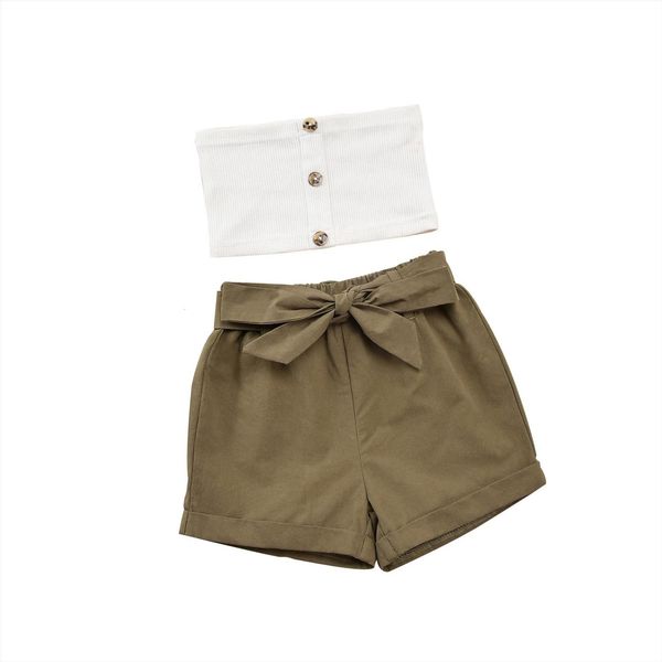 little girls outfits 2 piece set summer fashion casual striped o neck vest shorts suit, White
little girls outfits 2 piece set summer fashion casual striped o neck vest shorts suit, White