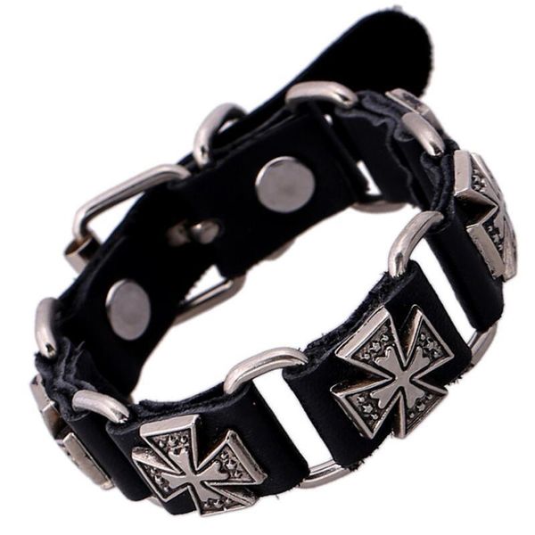 link, chain fashion punk men black bracelet belt cowhide leather wristbands vintage cross charm women adjustable bangle retro gothic jewelry
link, chain fashion punk men black bracelet belt cowhide leather wristbands vintage cross charm women adjustable bangle retro gothic jewelry