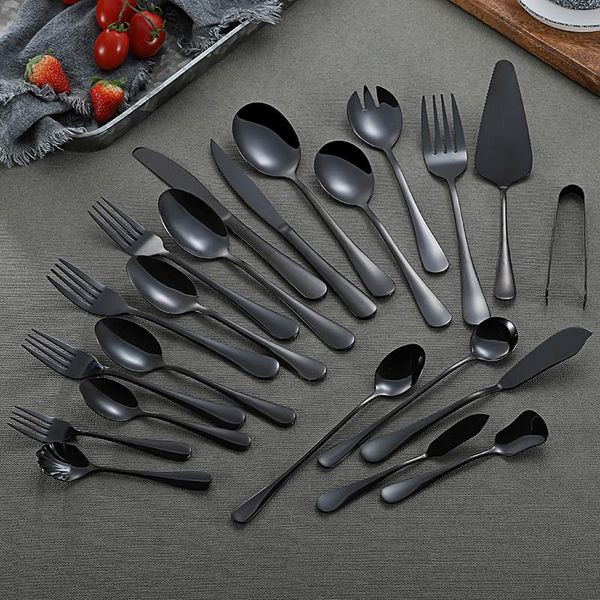 steel cutlery set kitchen spoon fork and tableware mirror black dinnerware dinner home flatware sets
steel cutlery set kitchen spoon fork and tableware mirror black dinnerware dinner home flatware sets