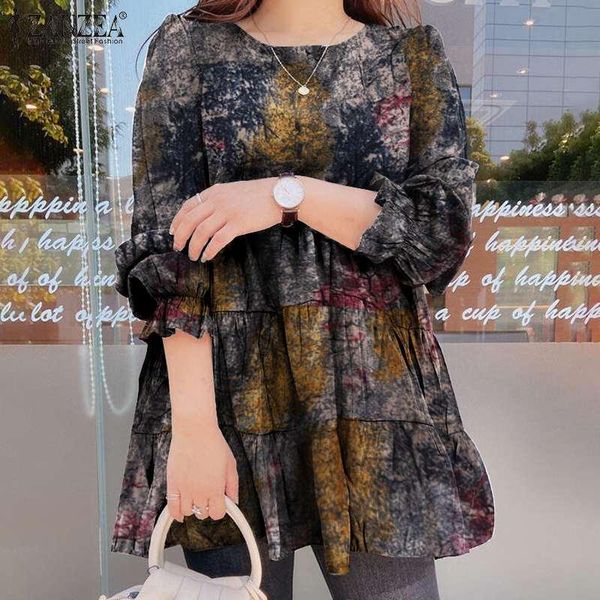 women's blouses & shirts women retro floral print 2021 summer cotton linen tunic casual puff sleeve blouse plus size 5xl zanzea fashio, White
women's blouses & shirts women retro floral print 2021 summer cotton linen tunic casual puff sleeve blouse plus size 5xl zanzea fashio, White