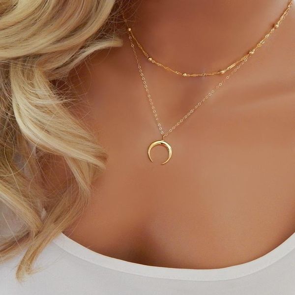 dainty crescent moon necklace gold color layered necklaces choker for women and girl chokers, Golden;silver
dainty crescent moon necklace gold color layered necklaces choker for women and girl chokers, Golden;silver