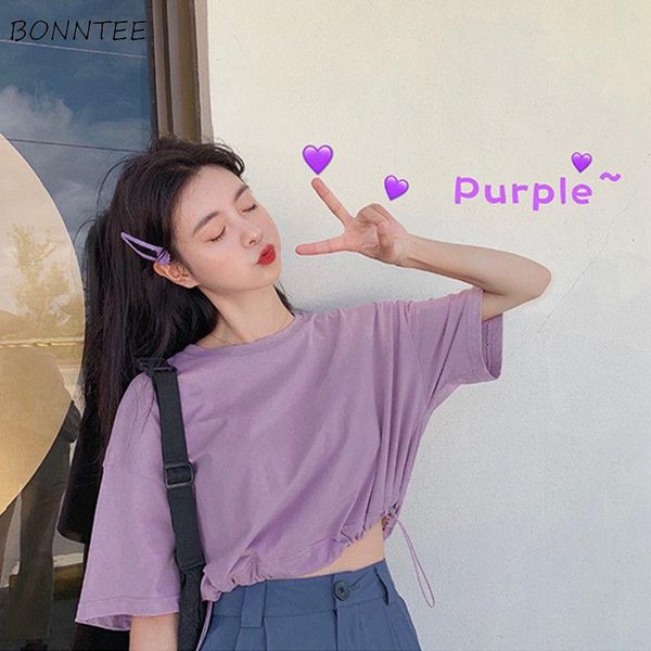 women's t-shirt women t-shirts short sleeve ins crop solid adjustable waist fashion girls sweet tshirts leisure ulzzang streetwear har, White
women's t-shirt women t-shirts short sleeve ins crop solid adjustable waist fashion girls sweet tshirts leisure ulzzang streetwear har, White