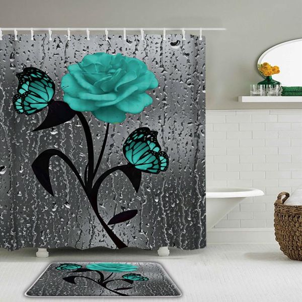 rose&butterfly waterproof shower curtain set bathroom non-slip mat rug toilet bath rugs decor with hooks curtains
rose&butterfly waterproof shower curtain set bathroom non-slip mat rug toilet bath rugs decor with hooks curtains