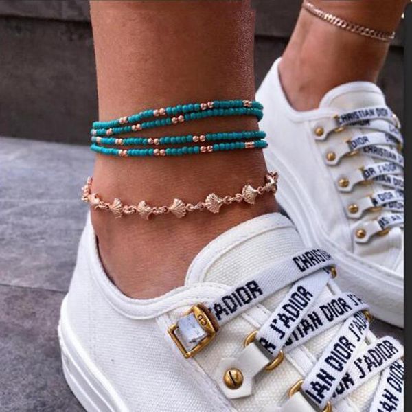 women 5pcs/set handmade shell beads anklet adjustable bracelets foot jewelry, Red;blue
women 5pcs/set handmade shell beads anklet adjustable bracelets foot jewelry, Red;blue