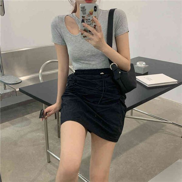 2 colors summer irregular short sleeve slim t shirts womens tee shirt femme elastic short crop for womens (r98267) 210423, White
2 colors summer irregular short sleeve slim t shirts womens tee shirt femme elastic short crop for womens (r98267) 210423, White