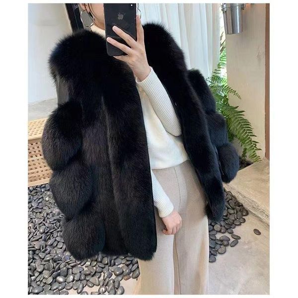 women's fur & faux coat natural real sheep leather medium long winter warm fashion jacket, Black
women's fur & faux coat natural real sheep leather medium long winter warm fashion jacket, Black