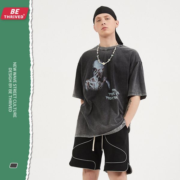 be men's clothing - 2021 summer new bottom flipped copy made old skeleton print short sve high street style street fashion brand t-shir, White;black
be men's clothing - 2021 summer new bottom flipped copy made old skeleton print short sve high street style street fashion brand t-shir, White;black