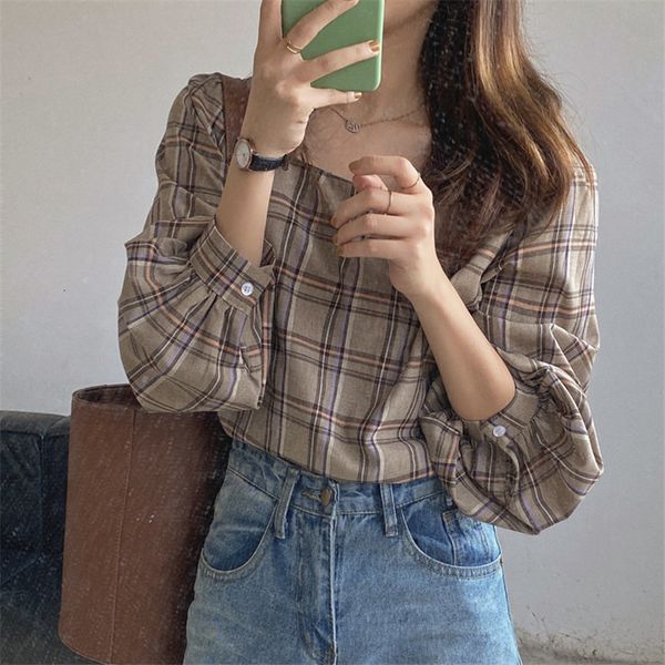 blouses vintage plaid elegance streetwear blouses lady geometric chic shirts sweet gentle vestido robe mujer, White
blouses vintage plaid elegance streetwear blouses lady geometric chic shirts sweet gentle vestido robe mujer, White