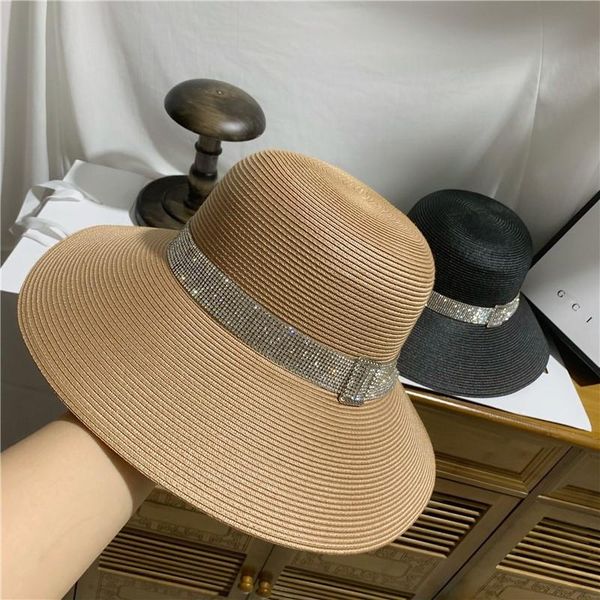01906-yuchun Exports Of South Korea Shiny Drill Belt Straw Lady Bucket Cap Women Holiday Beach Hat Wide Brim Hats, Blue;gray
01906-yuchun Exports Of South Korea Shiny Drill Belt Straw Lady Bucket Cap Women Holiday Beach Hat Wide Brim Hats, Blue;gray