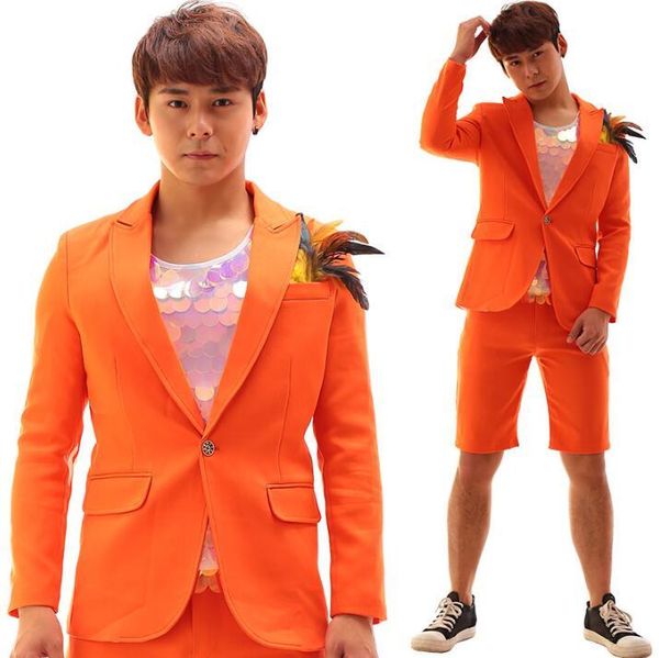 men's suits & blazers orange men designs masculino homme terno stage costumes for singers blazer dance clothes jacket star style dress, White;black
men's suits & blazers orange men designs masculino homme terno stage costumes for singers blazer dance clothes jacket star style dress, White;black
