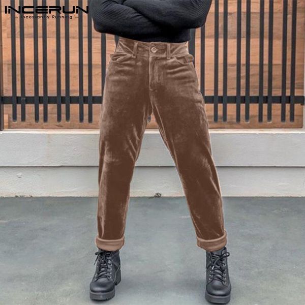 men's pants 2021 solid color men faux suede joggers streetwear button straight trousers pockets casual pantalones hombre incerun 5xl 7, Black
men's pants 2021 solid color men faux suede joggers streetwear button straight trousers pockets casual pantalones hombre incerun 5xl 7, Black