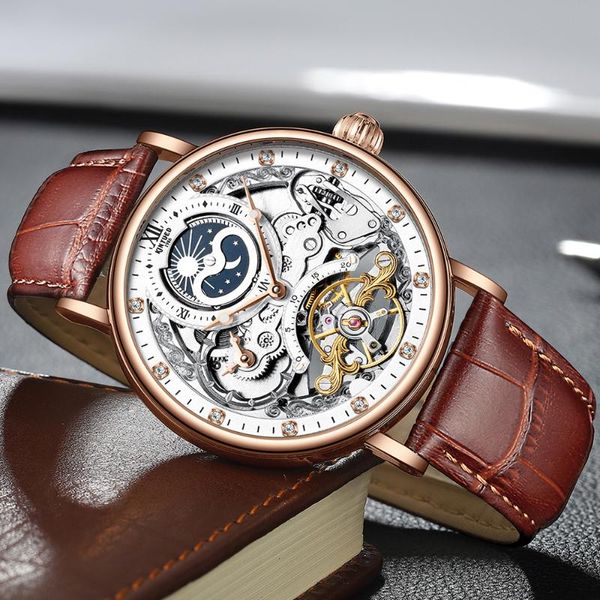 wristwatches kinyued sport mens watches montre homme clock men automatic mechanical skeleton watch for relogio masculino, Slivery;brown
wristwatches kinyued sport mens watches montre homme clock men automatic mechanical skeleton watch for relogio masculino, Slivery;brown