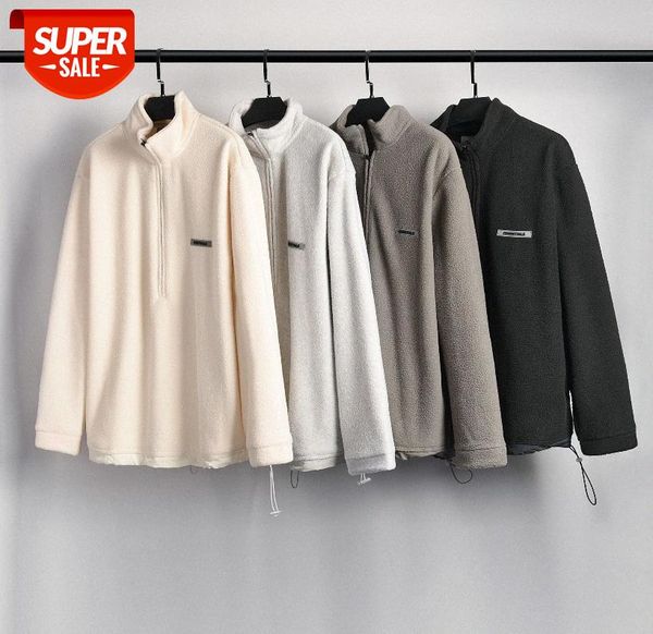 street brand fog double line eentials polar fleece half zipper stand-up collar jacket for men and women #ae70, Black
street brand fog double line eentials polar fleece half zipper stand-up collar jacket for men and women #ae70, Black