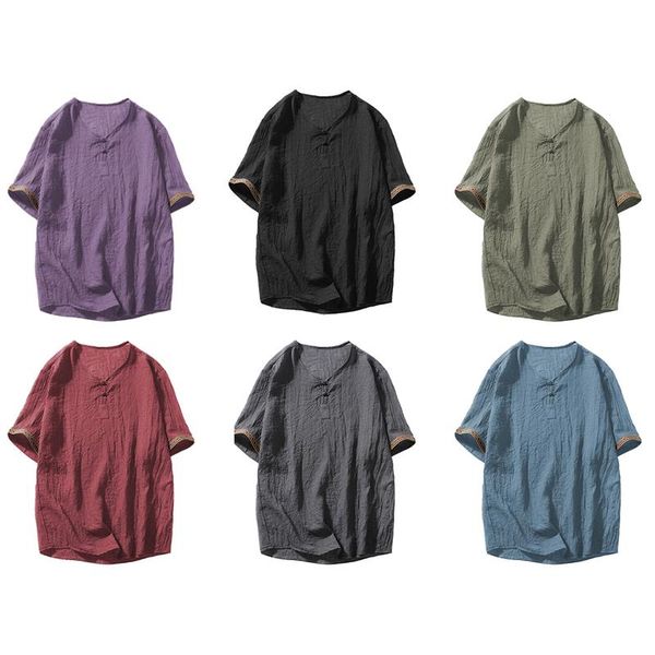 men's casual shirts 2021 men chinese style linen short sleeve round neck solid loose fit summer undershirt soft harajuku -5xl, White;black
men's casual shirts 2021 men chinese style linen short sleeve round neck solid loose fit summer undershirt soft harajuku -5xl, White;black