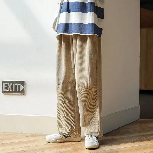 men's pants 2021 corduroy fabric straight loose fashion trend trousers retro casual elastic waist multicolor sweatpants, Black
men's pants 2021 corduroy fabric straight loose fashion trend trousers retro casual elastic waist multicolor sweatpants, Black