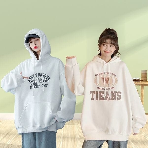 bm 2021 new loose hoodie ins fashion women's night market clothes, Black 
bm 2021 new loose hoodie ins fashion women's night market clothes, Black