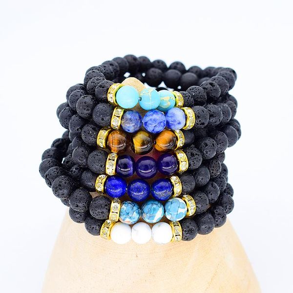 charm bracelets fashion wholesale lava stone beads natural bracelet men jewelry stretch yoga rhinestone women br167, Golden;silver
charm bracelets fashion wholesale lava stone beads natural bracelet men jewelry stretch yoga rhinestone women br167, Golden;silver