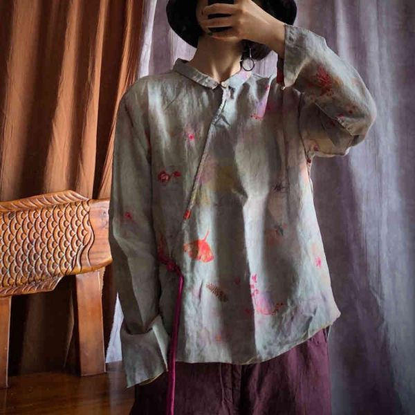 johnature vintage full sleeve print shirts turn-down collar linen autumn loose women blouses chines style 210521, White
johnature vintage full sleeve print shirts turn-down collar linen autumn loose women blouses chines style 210521, White