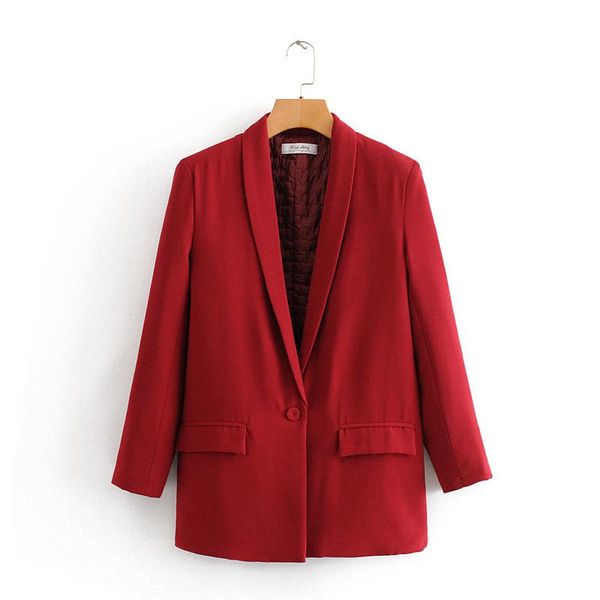 women's suits & blazers office lady red woman casual suit coat 2021 spring-autumn fashion notched solid female black elegant girls loos, White;black
women's suits & blazers office lady red woman casual suit coat 2021 spring-autumn fashion notched solid female black elegant girls loos, White;black