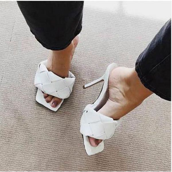plus size 35-41 women slippers stiletto square toe woven woman sandals peep toe solid color high heels shoes for women mules, Black
plus size 35-41 women slippers stiletto square toe woven woman sandals peep toe solid color high heels shoes for women mules, Black