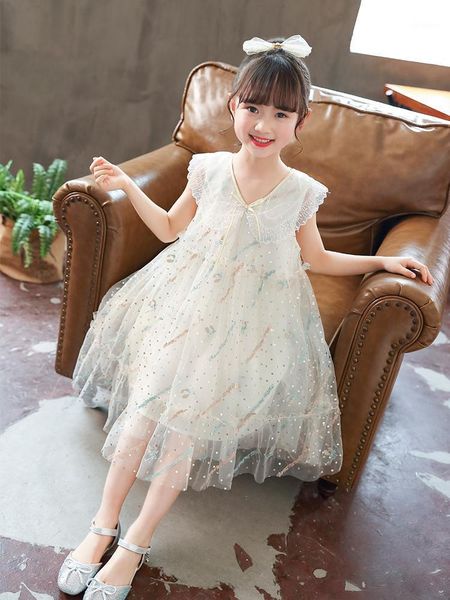 summer children's embroidered skirt sleeveless lady's dress polka dot western style mesh cute princess clothing sets, White
summer children's embroidered skirt sleeveless lady's dress polka dot western style mesh cute princess clothing sets, White