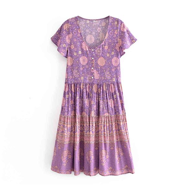 casual dresses women purple floral print bohemian beach mini es 2021 button v-neck short-sleeve spring summer boho holiday se, Black;gray
casual dresses women purple floral print bohemian beach mini es 2021 button v-neck short-sleeve spring summer boho holiday se, Black;gray