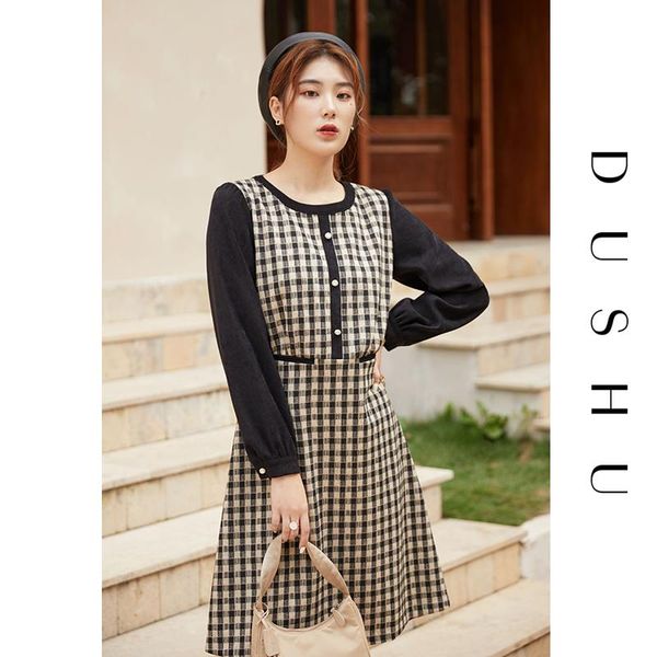 casual dresses dushu plus size autumn winter plaid vintage dress women christmas elegant short female slim long sleeve party black, Black;gray
casual dresses dushu plus size autumn winter plaid vintage dress women christmas elegant short female slim long sleeve party black, Black;gray