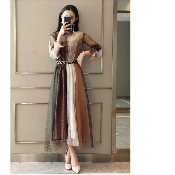 casual dresses autumn women long sleeve color block a-line midi dress sashes patchwork flare turn-down collar vintage, Black;gray
casual dresses autumn women long sleeve color block a-line midi dress sashes patchwork flare turn-down collar vintage, Black;gray