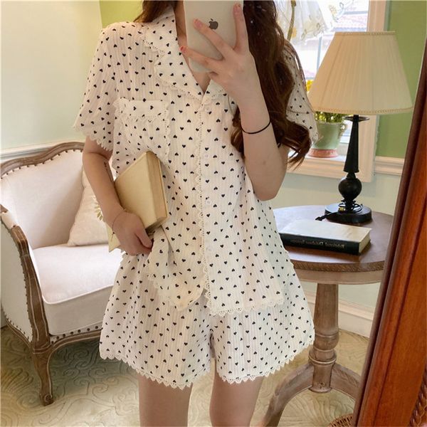 sleepwear home clothes polka dots thin shorts sleepwear chic arrival women sweet loose pajamas suits, Black;red
sleepwear home clothes polka dots thin shorts sleepwear chic arrival women sweet loose pajamas suits, Black;red