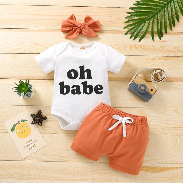 clothing sets summer 0-18m born baby girls clothes 3pcs sunshine short sleeve romper + shorts headband set drop, White
clothing sets summer 0-18m born baby girls clothes 3pcs sunshine short sleeve romper + shorts headband set drop, White