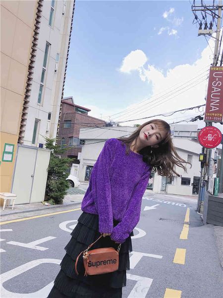 2021 pink new turtleneck chenille sweater woman gold velvet warn pullovers long sleeve thick winter autumn basic streetwear, White;black
2021 pink new turtleneck chenille sweater woman gold velvet warn pullovers long sleeve thick winter autumn basic streetwear, White;black