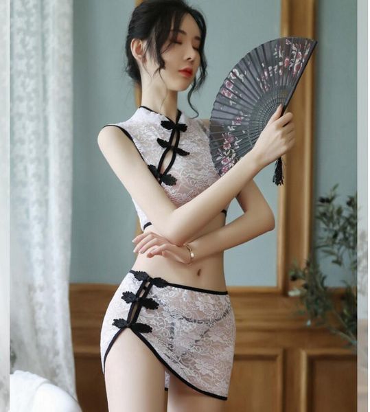 women sleepwear underwear cheongsam chinese style set lace floral knot with panty home clothes babydoll suits, Black;red
women sleepwear underwear cheongsam chinese style set lace floral knot with panty home clothes babydoll suits, Black;red