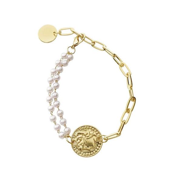 charm bracelets rz100 pearl bracelet retro court temperament simple stitching fashion geometric pendant female, Golden;silver
charm bracelets rz100 pearl bracelet retro court temperament simple stitching fashion geometric pendant female, Golden;silver