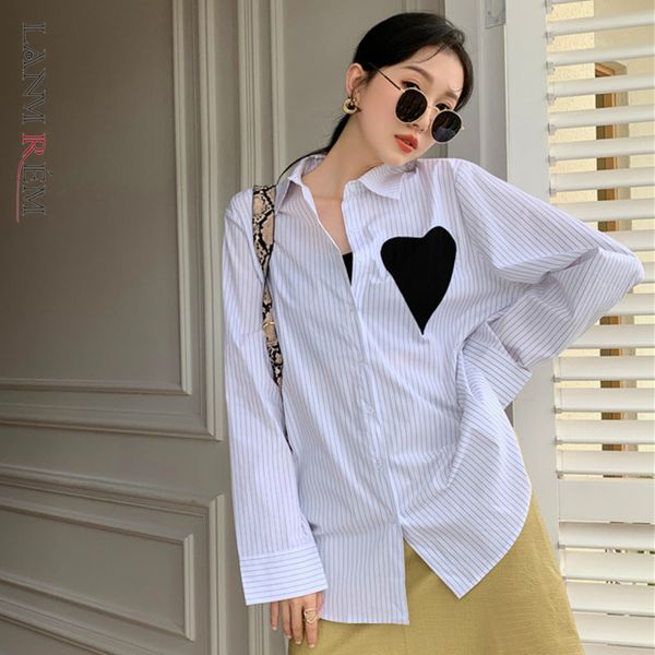 spring black love heart stripe turn-down collar streetwear long-sleeved loose color shirt for women 2a3081 210507, White
spring black love heart stripe turn-down collar streetwear long-sleeved loose color shirt for women 2a3081 210507, White