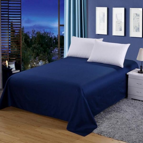 sheets & sets 1pc 100% cotton bed sheet flat solid bedding linen for king queen size
