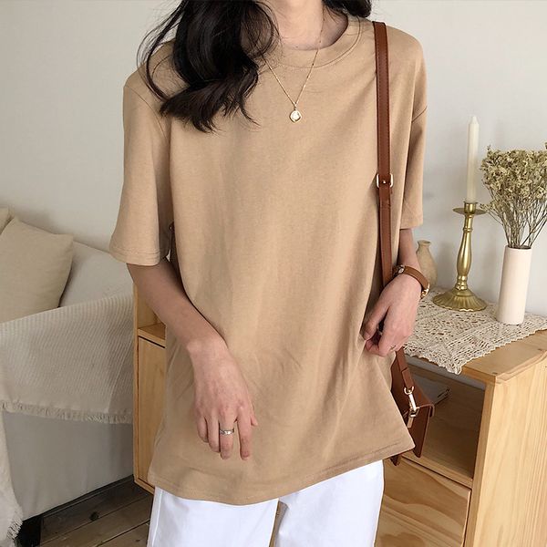 women's t-shirt solid fresh soft t-shirts loose spring summer casual t-shirt women fashion natural short basic shirts whe8, White
women's t-shirt solid fresh soft t-shirts loose spring summer casual t-shirt women fashion natural short basic shirts whe8, White