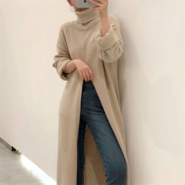 korea chic autumn and winter niche design high neck pullover loose casual split over the knee long sweater women gx1257 210506, White
korea chic autumn and winter niche design high neck pullover loose casual split over the knee long sweater women gx1257 210506, White